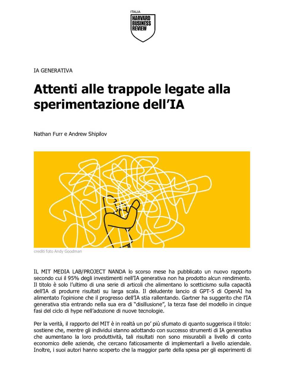 Attenti alle trappole legate alla sperimentazione dell’IA
