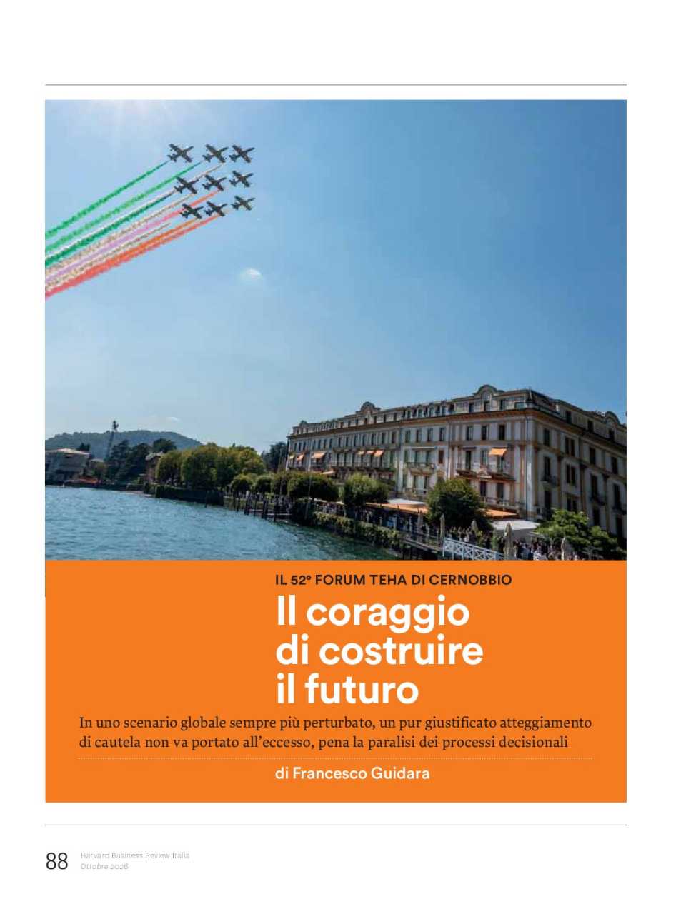 Il coraggio di costruire il futuro