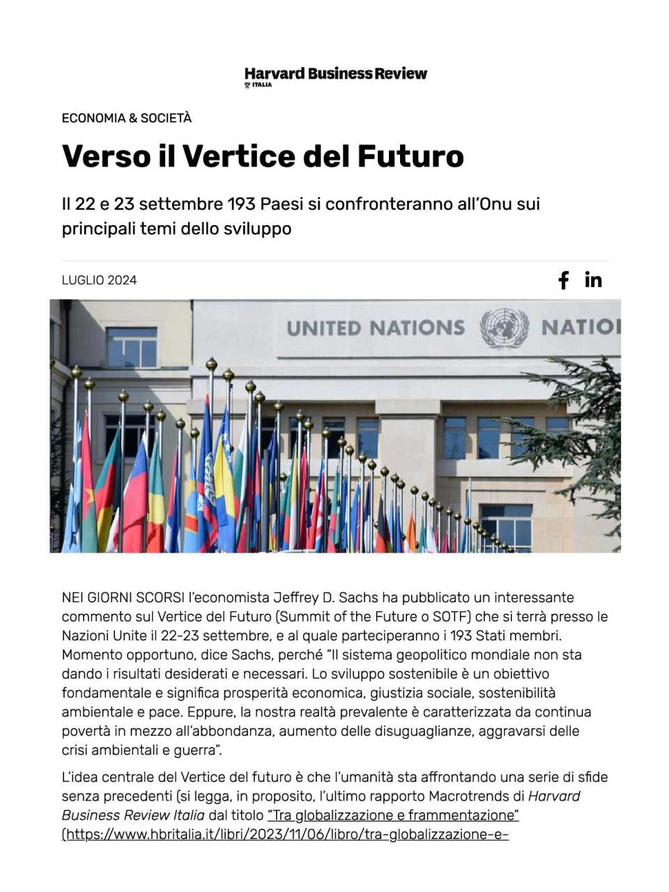 Verso il Vertice del Futuro