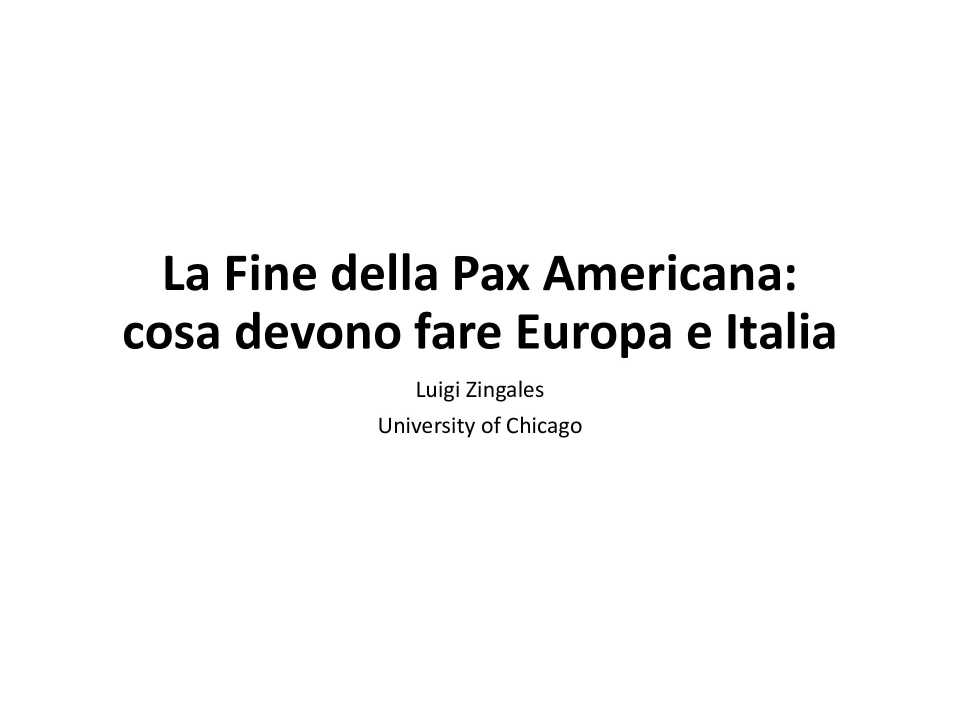 AGGIORNAMENTO PERMANENTEIN PERSON AND VIA WEB
Preview of the Workshop
The outlook for the economy and finance (with networking lunch)