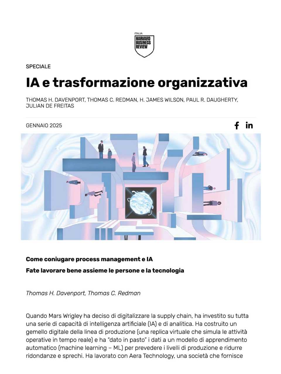 IA e trasformazione organizzativa