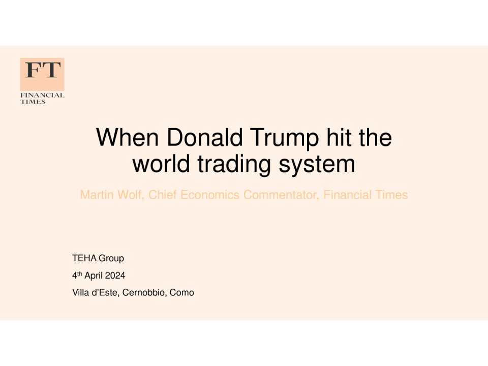 When Donald Trump hit the world trading system