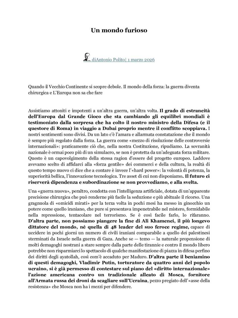 AGGIORNAMENTO PERMANENTEIN PERSON
“Italia, quo vadis?” Current situation and future perspectives for the Country (with networking cocktail)
