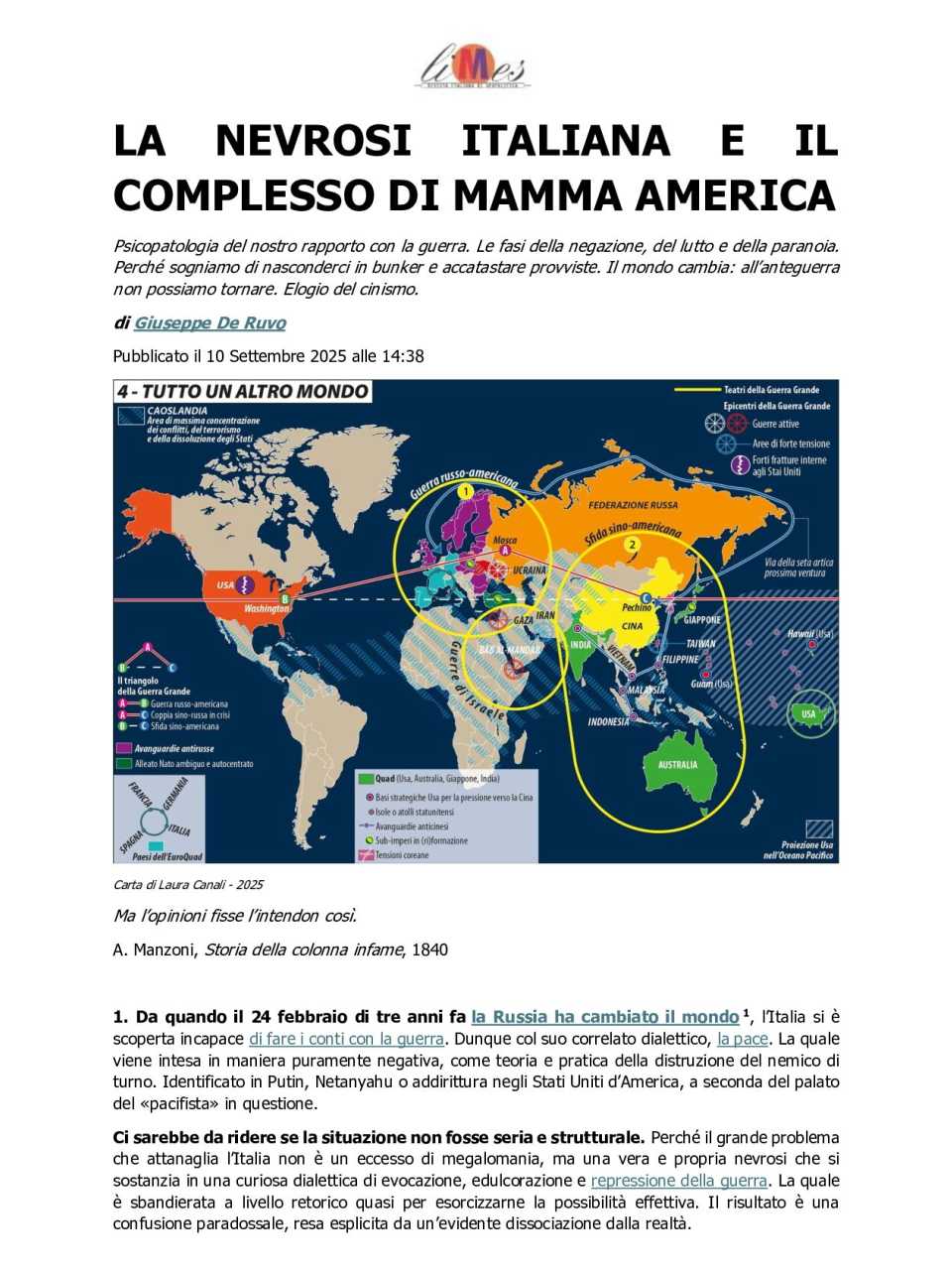 La nevrosi italiana e il complesso di mamma America