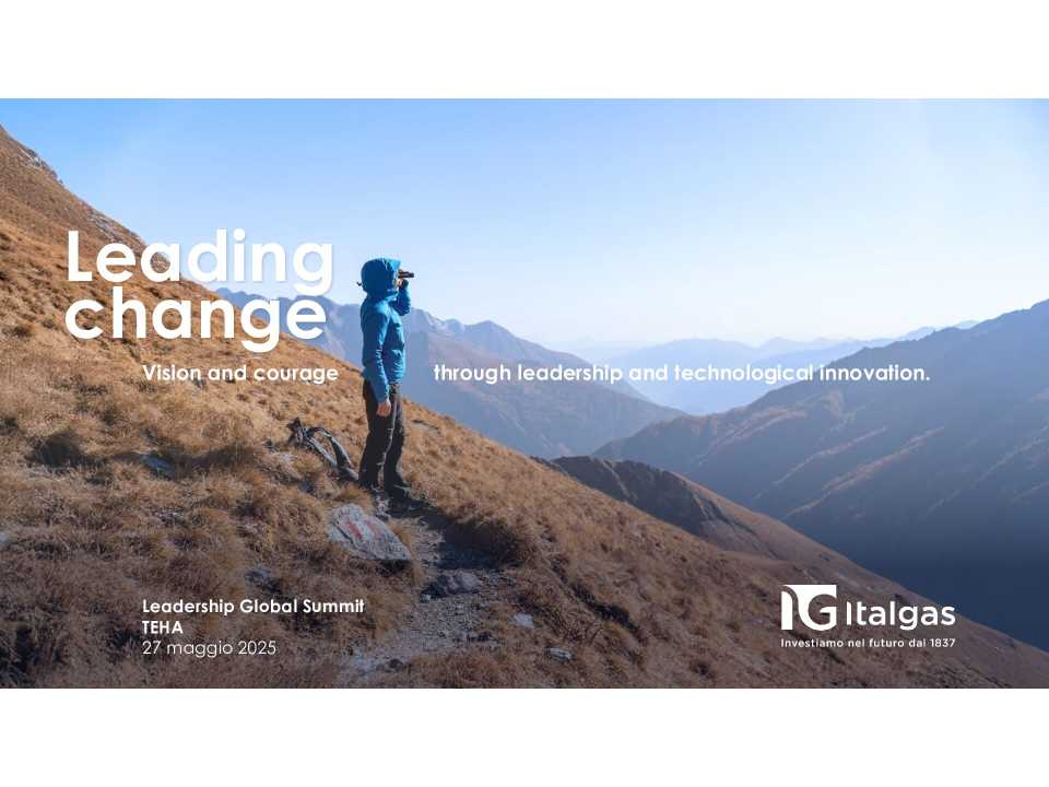 Presentation by Paolo Gallo: Leading change. Vision and courage trought leadership and technological innovation