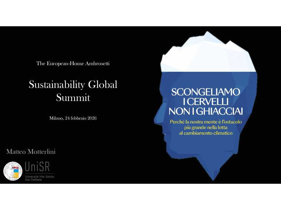 GLOBAL SUMMITIN PRESENZA E VIA WEB
Sustainability Global Summit 2026
The key priorities for 2026 and beyond (con pranzo di networking)