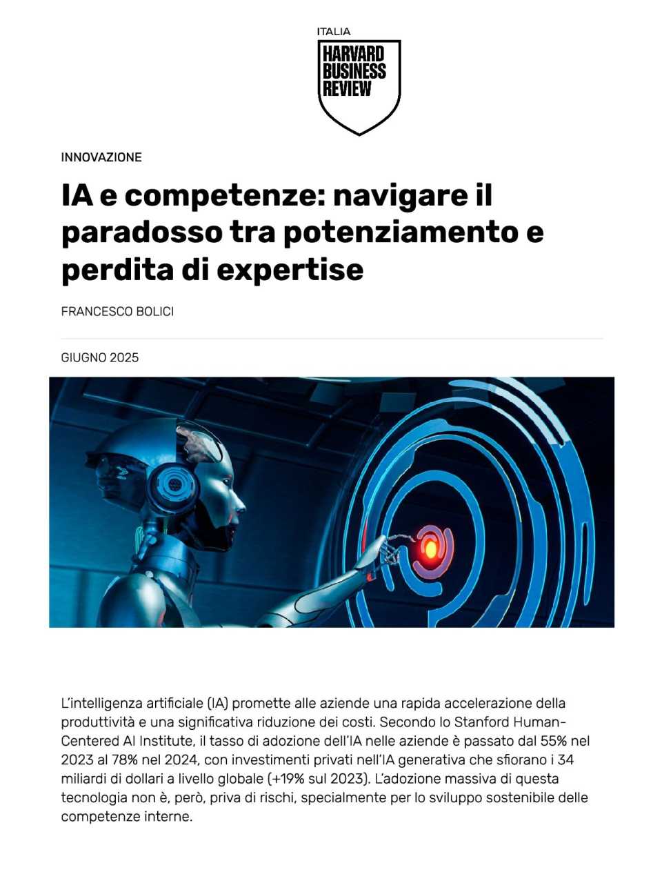 IA e competenze: navigare il paradosso tra potenziamento e perdita di expertise