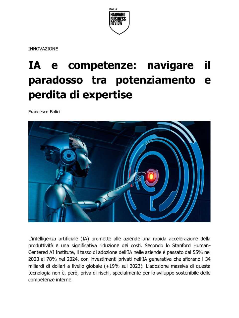IA e competenze: navigare il paradosso tra potenziamento e perdita di expertise