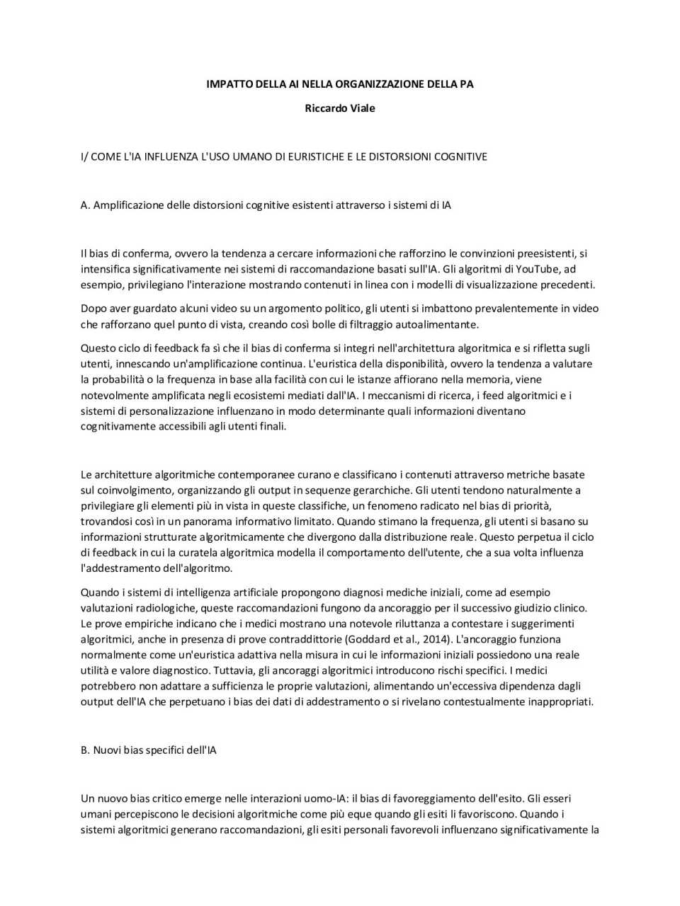Impatto della AI nella organizzazione della PA
