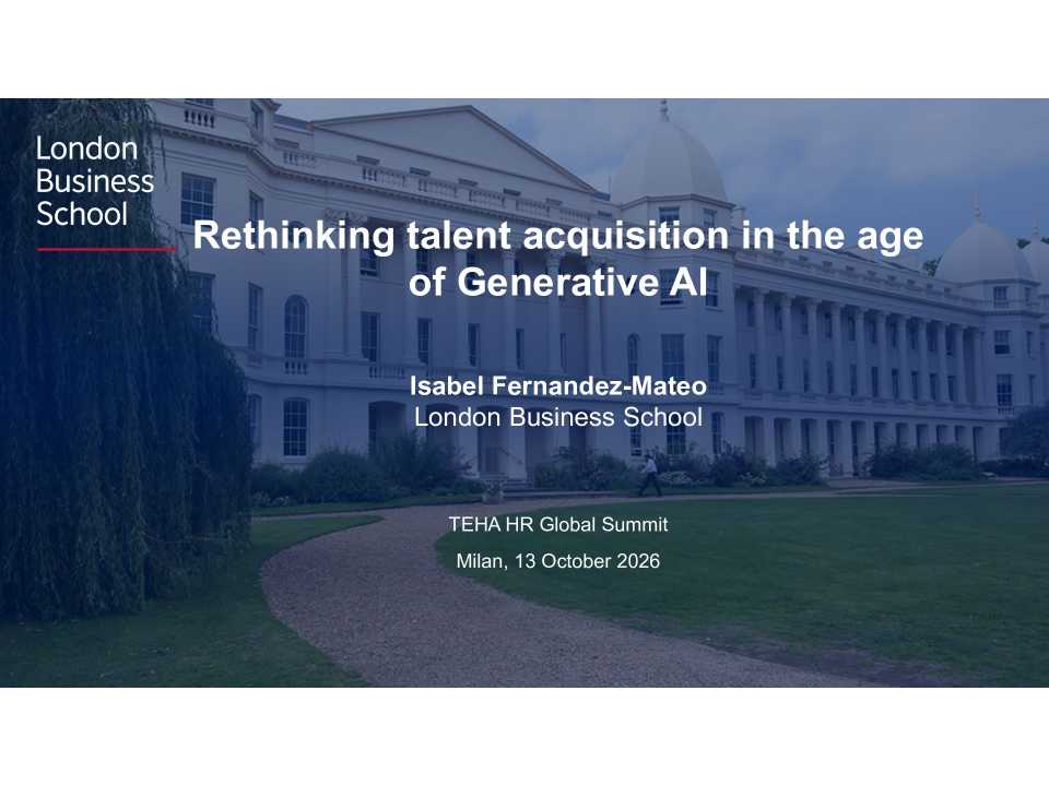 Presentation by Isabel Fernandez-Mateo