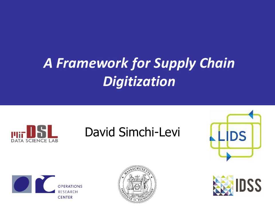 A framework for Supply Chain Digitazion