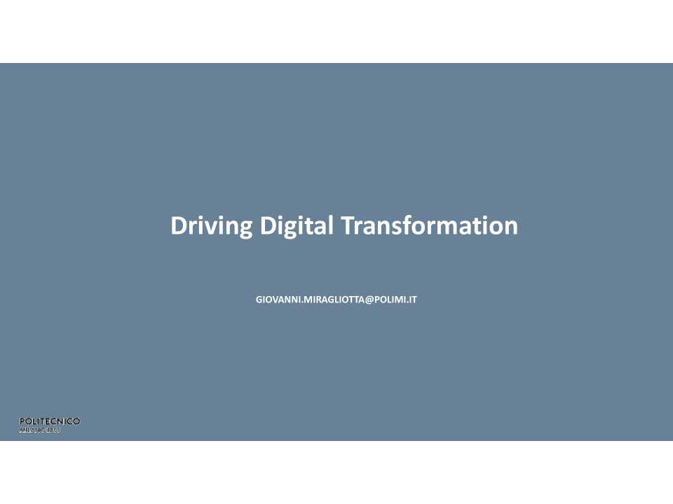 Driving Digital Transformation