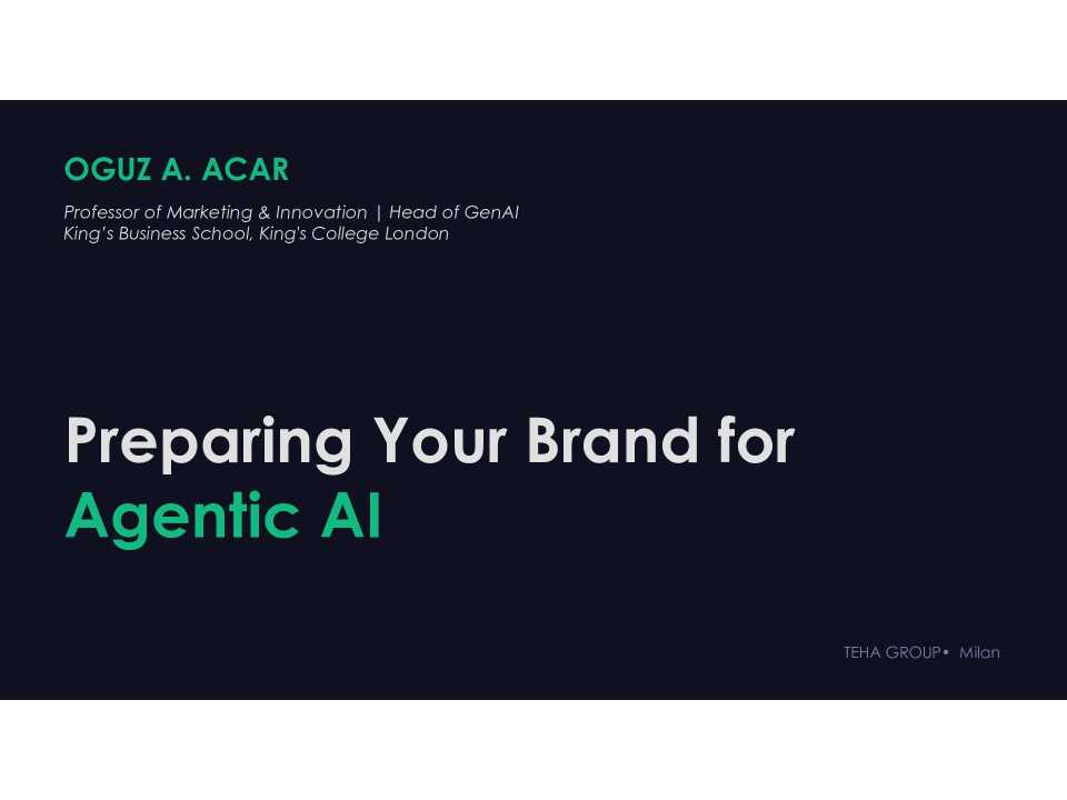 GLOBAL SUMMITIN PRESENZA E VIA WEB
Marketing Global Summit 2026
Reimagining marketing for the AI era (con pranzo di networking)