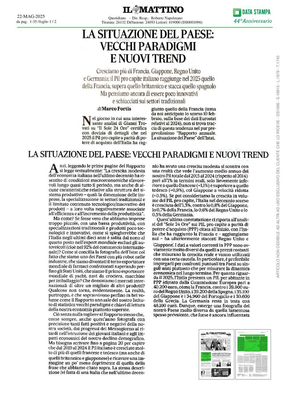 La situazione del Paese: vecchi paradigmi e nuovi trend