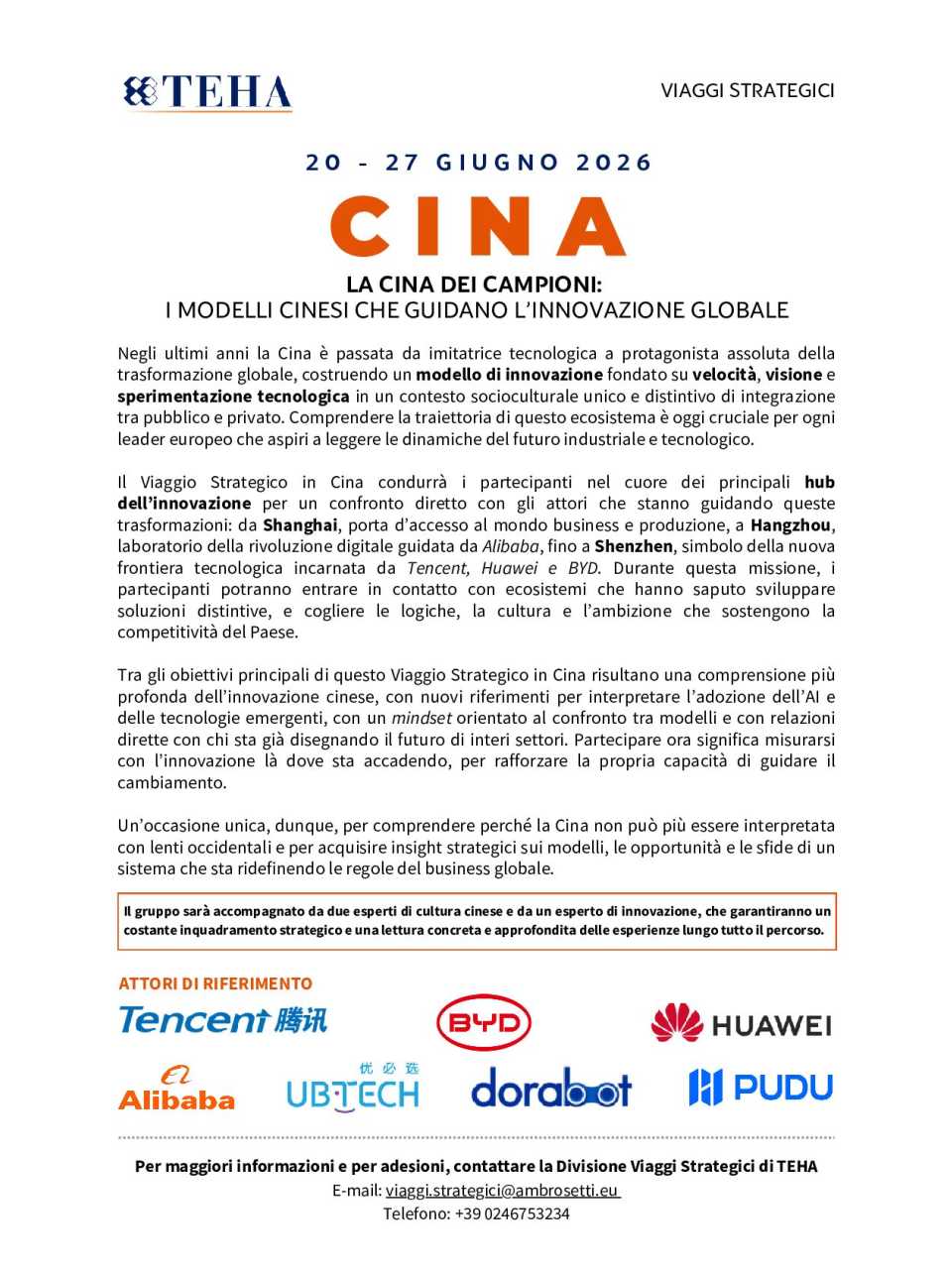 Nota informativa Cina 2026