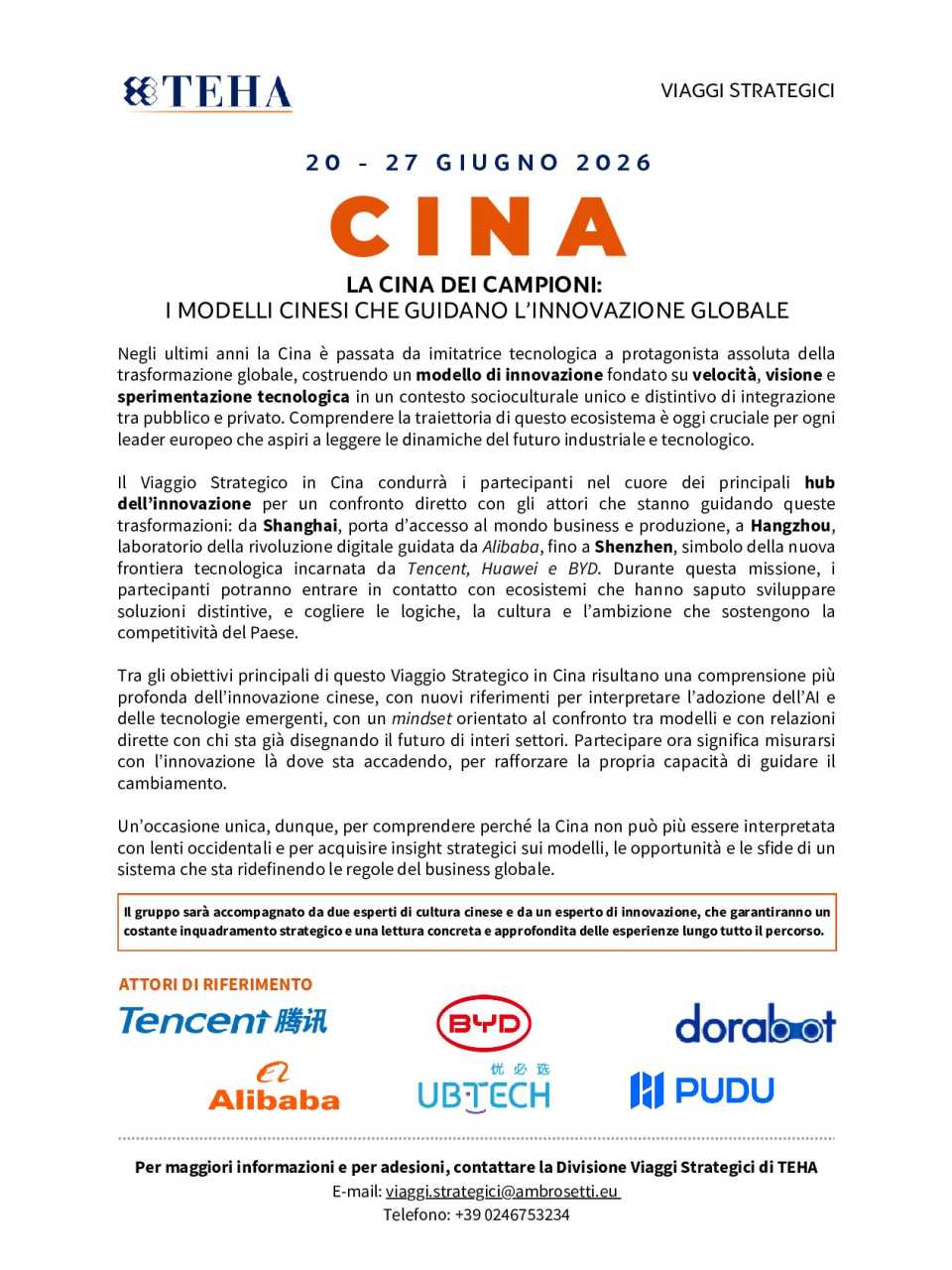 Nota informativa Cina 2026