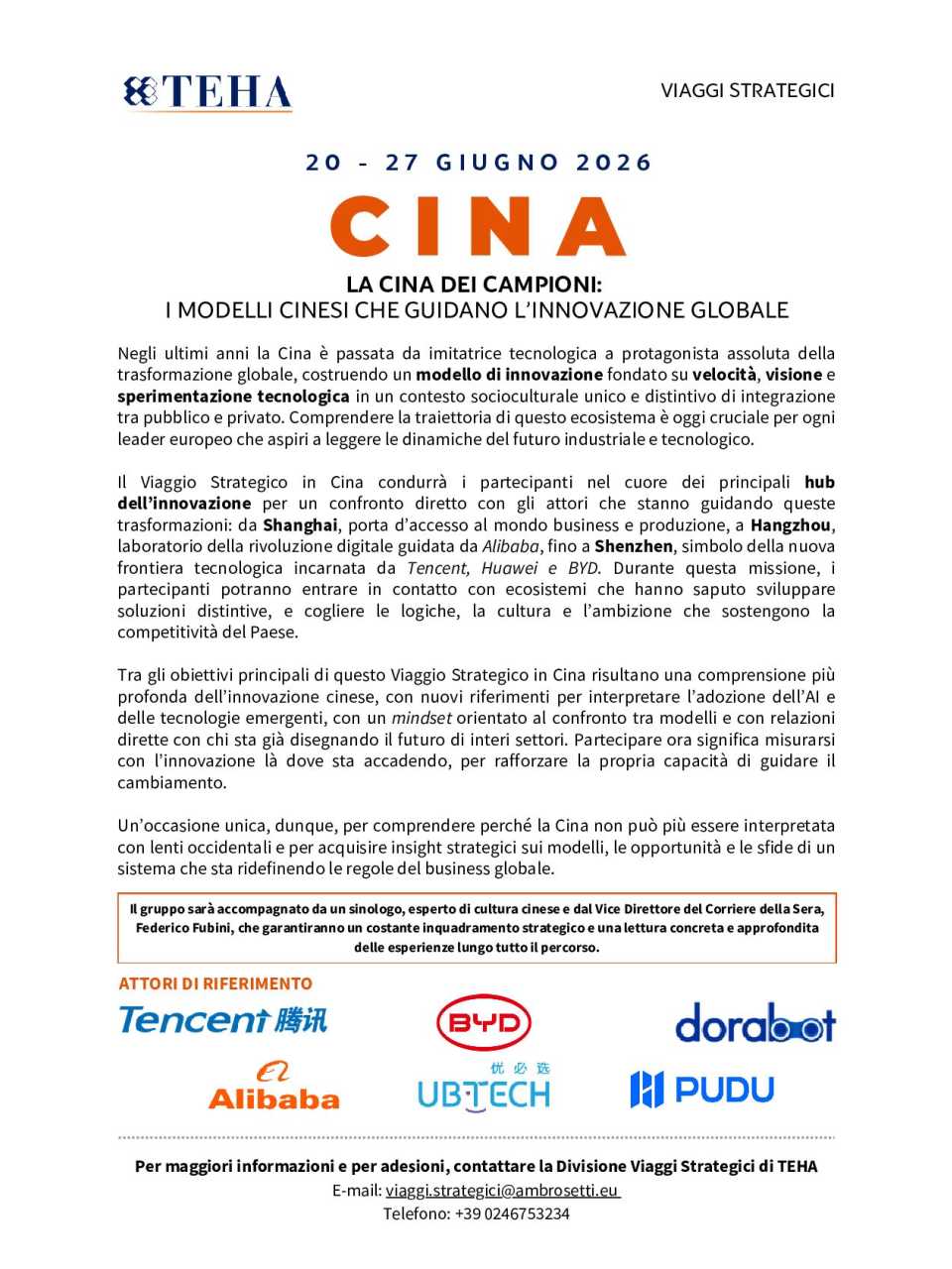 Nota informativa Cina 2026