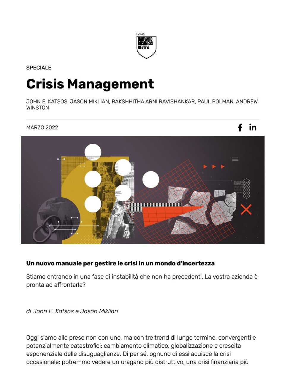 GLOBAL SUMMITIN PRESENZA E VIA WEB
Communications Global Summit 2025
Mastering Crisis Communications: key insights and best practices (con pranzo di networking)