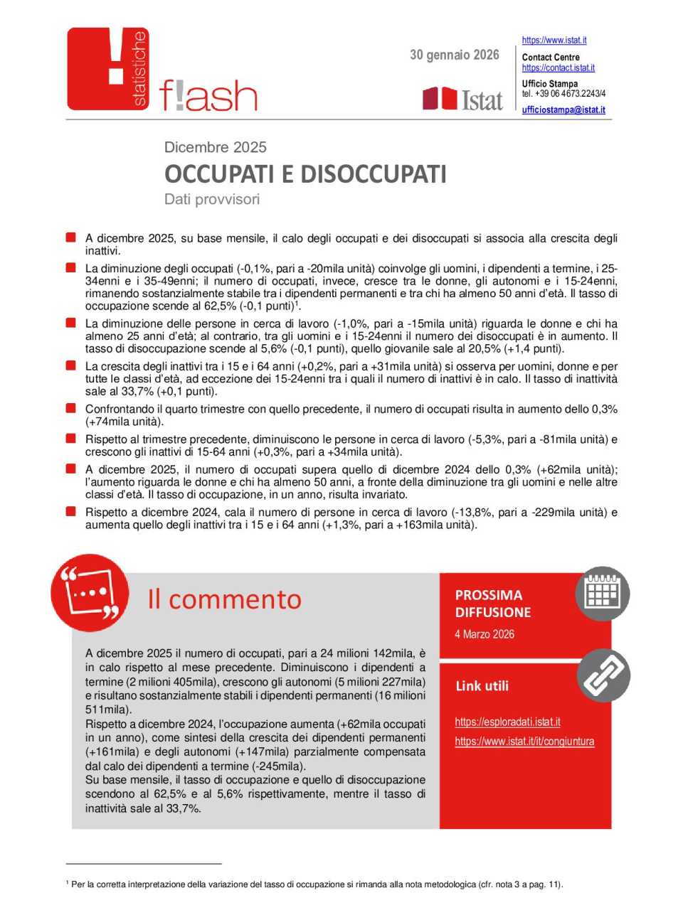 Occupati e disoccupati