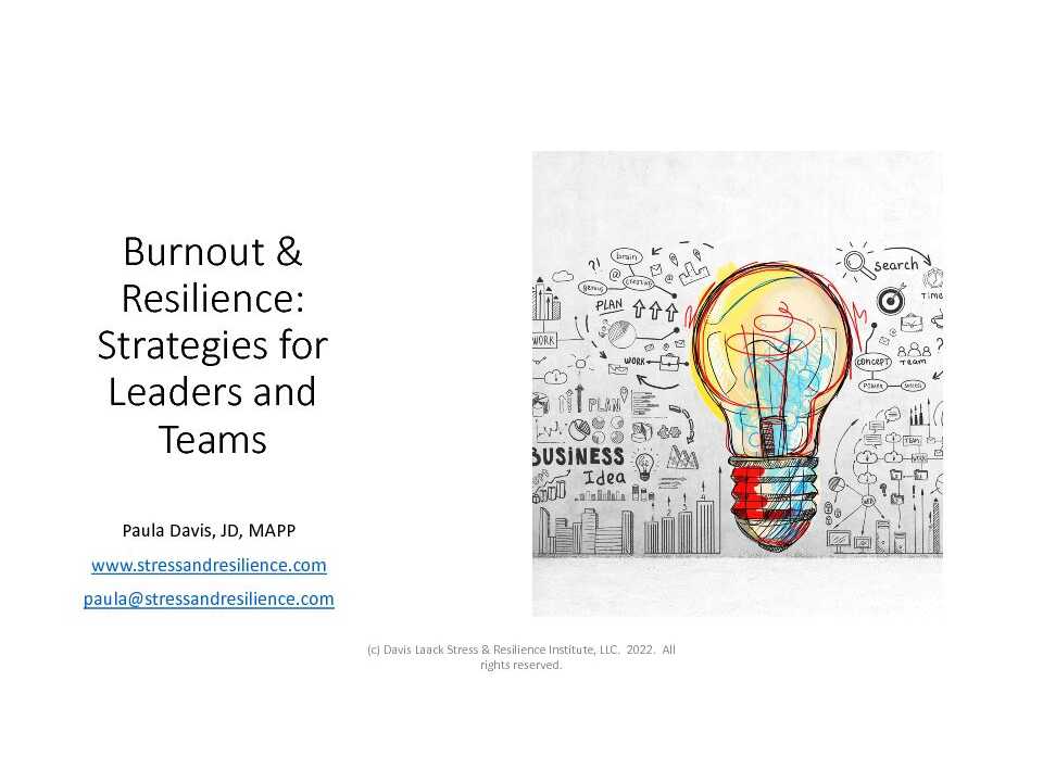 AGGIORNAMENTO PERMANENTEIN PRESENZA
Burnout e resilienza: strategie e ruolo dei leader nel rendere i propri team a prova di stress