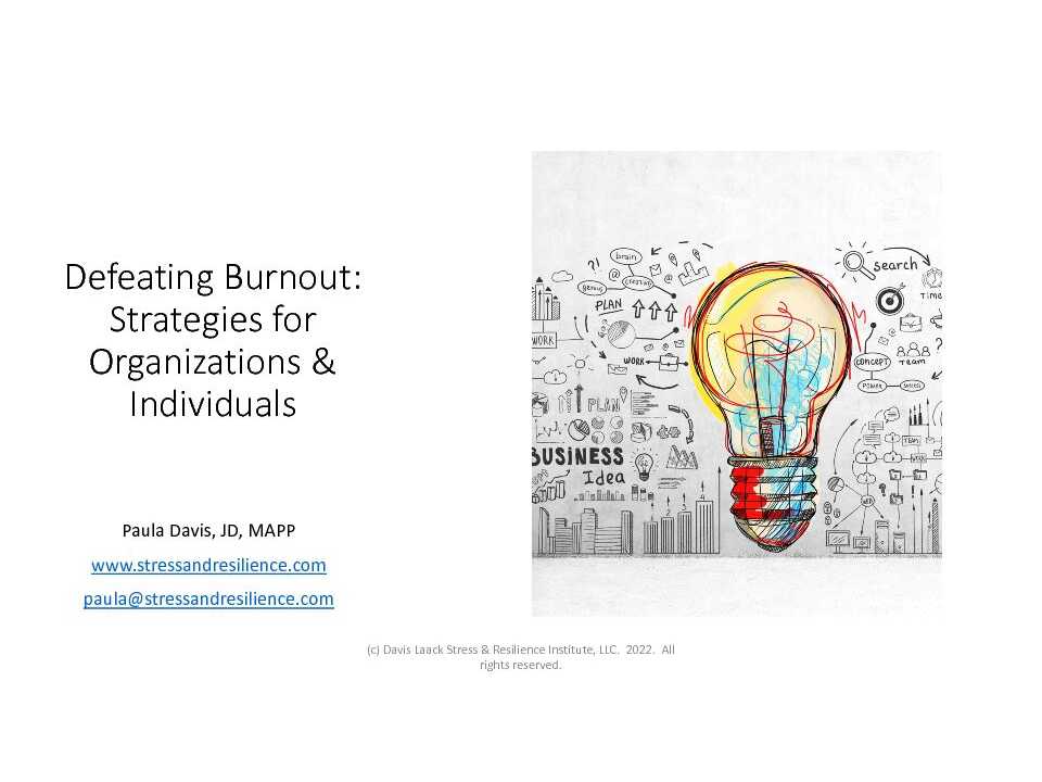 AGGIORNAMENTO PERMANENTEIN PRESENZA
Sconfiggere il burnout: agire sulle organizzazioni, non sugli individui