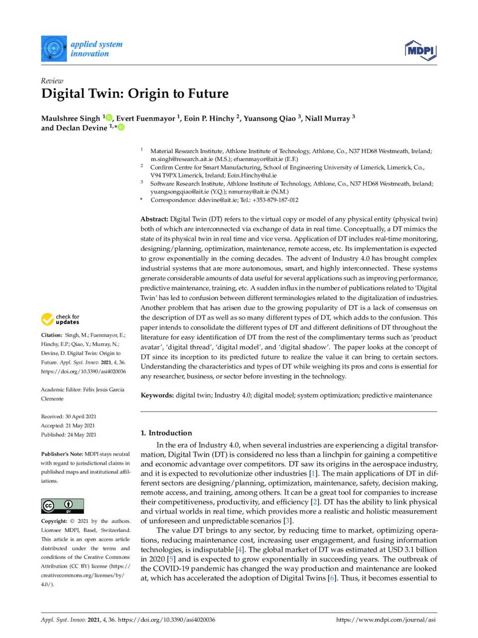 AGGIORNAMENTO PERMANENTEIN PRESENZA
Digital Twins: creare “gemelli digitali” per aumentare performance e innovazione