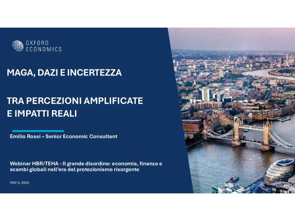 AMBROSETTI LIVEVIA WEB
Il grande disordine: economia, finanza e scambi globali nell’era del protezionismo risorgente