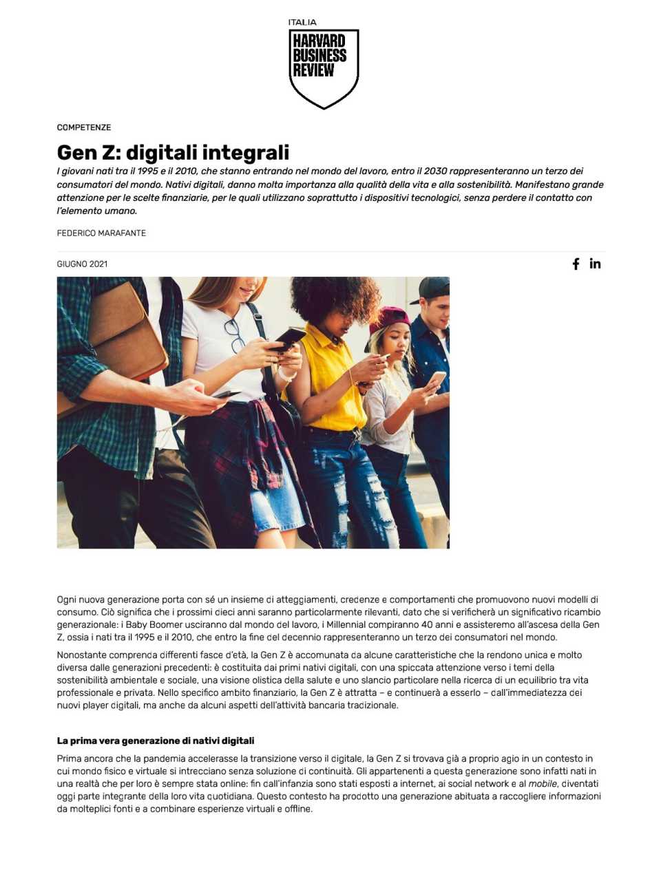 Gen Z: digitali integrali