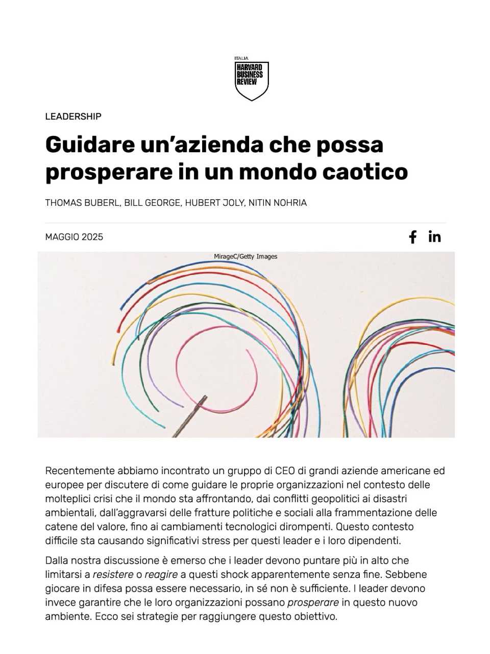 AGGIORNAMENTO PERMANENTEIN PRESENZA
Le imprese italiane nello scenario economico globale: outlook 2025