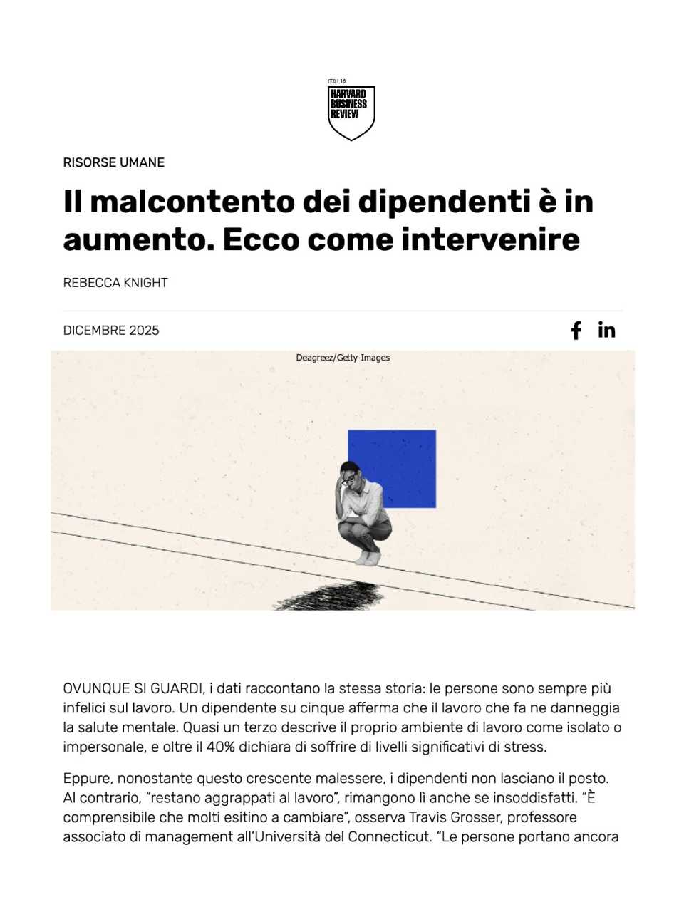 Il malcontento dei dipendenti è in aumento. Ecco come intervenire