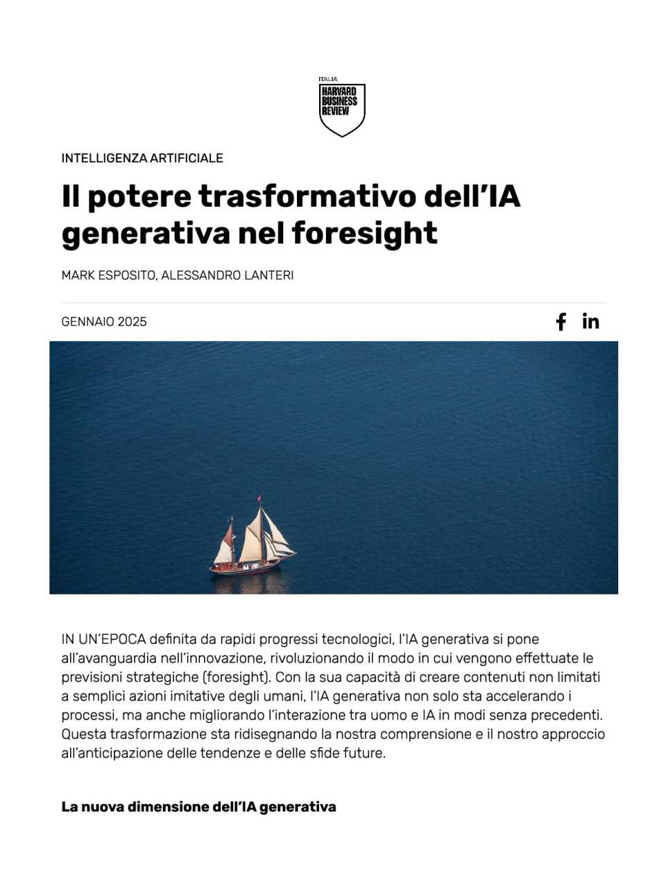AGGIORNAMENTO PERMANENTEIN PRESENZA
L'impatto dell'IA sui processi decisionali e sui processi aziendali: un framework per gli Executive (con aperitivo di networking)