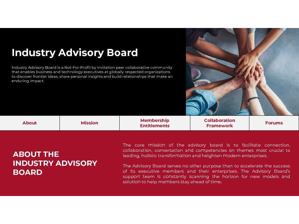 Industry Advisory Board Presentation