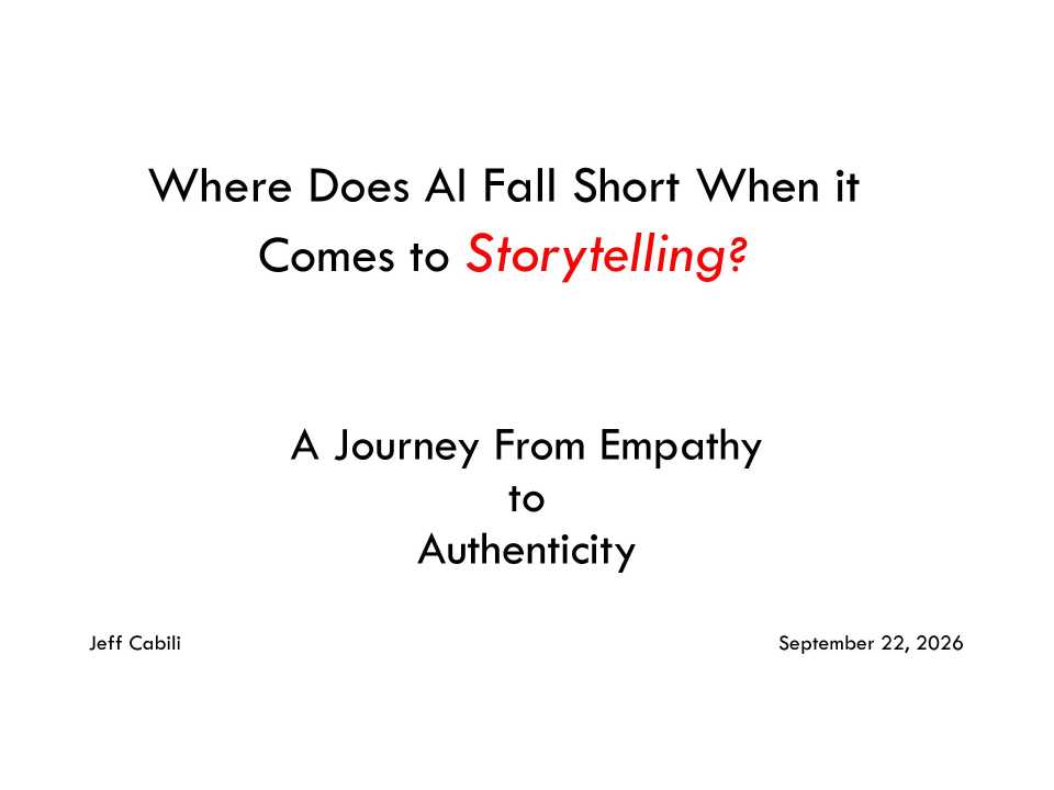 Presentation by Jeff Cabili