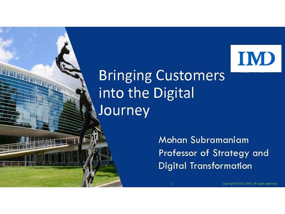 Bringing Customers into the Digital Journey