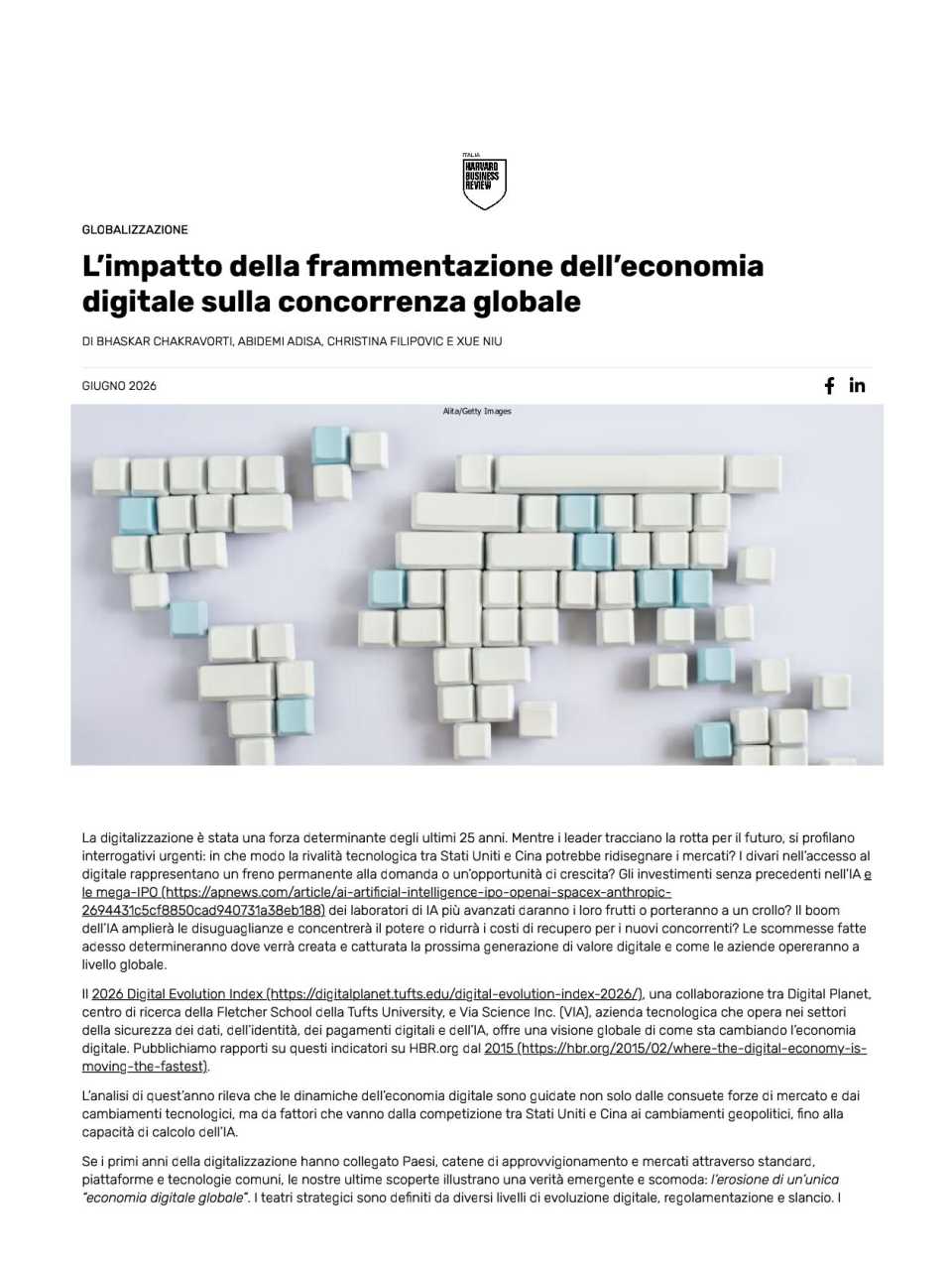 L’impatto della frammentazione dell’economia digitale sulla concorrenza globale