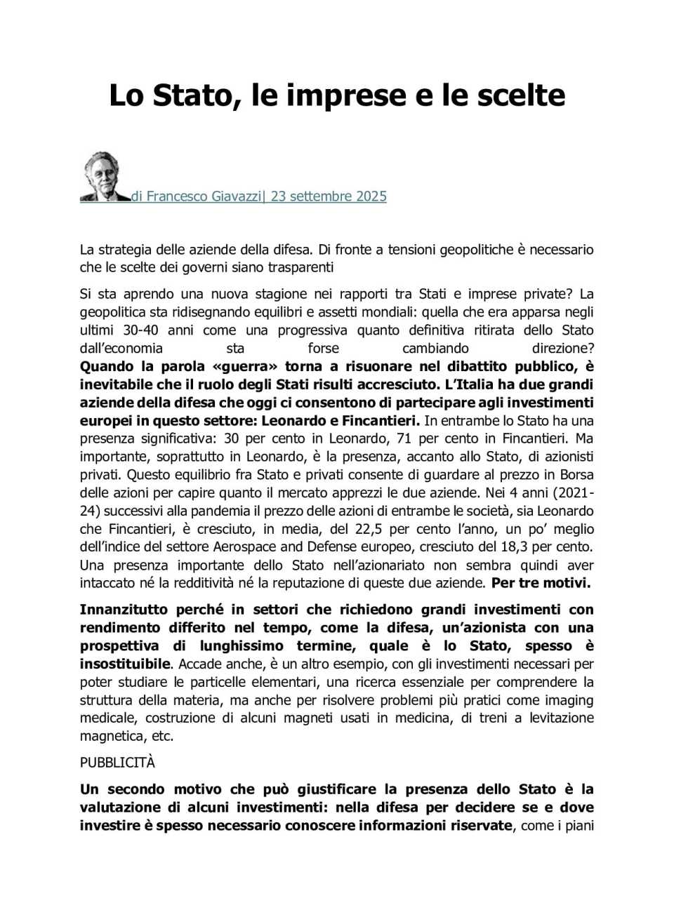 AGGIORNAMENTO PERMANENTEIN PERSON
Italy and Europe in the new world: challenges and prospects for growth, stability and security (with networking cocktail)