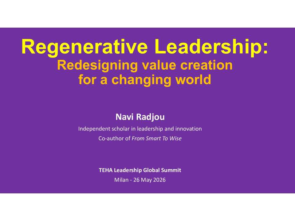 Presentation by Navi Radjou