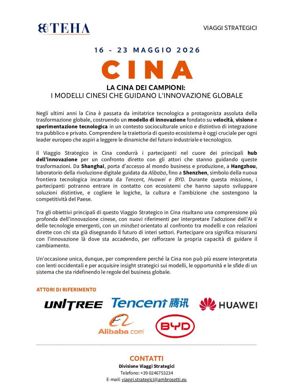 Nota informativa Cina 2026