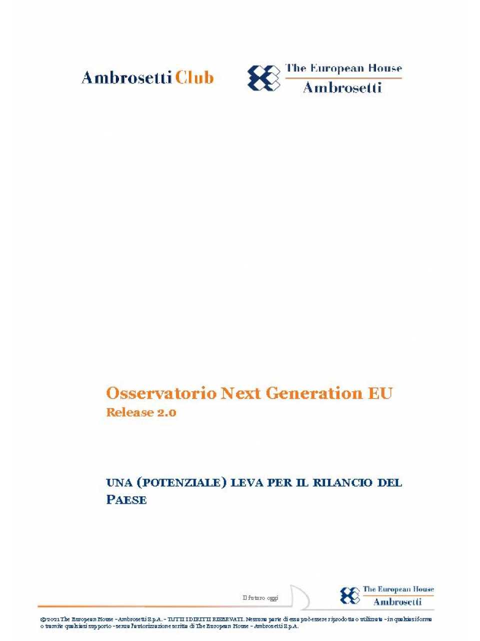AMBROSETTI LIVEVIA WEB
Global Attractiveness Index 2021: l’attrattività dell’Italia e degli altri Sistemi-Paese nel mondo post-Covid