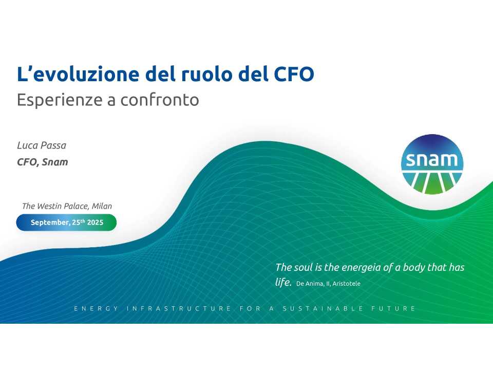 AGGIORNAMENTO PERMANENTEIN PERSON
The evolution of the CFO role: comparing experiences (with networking lunch)