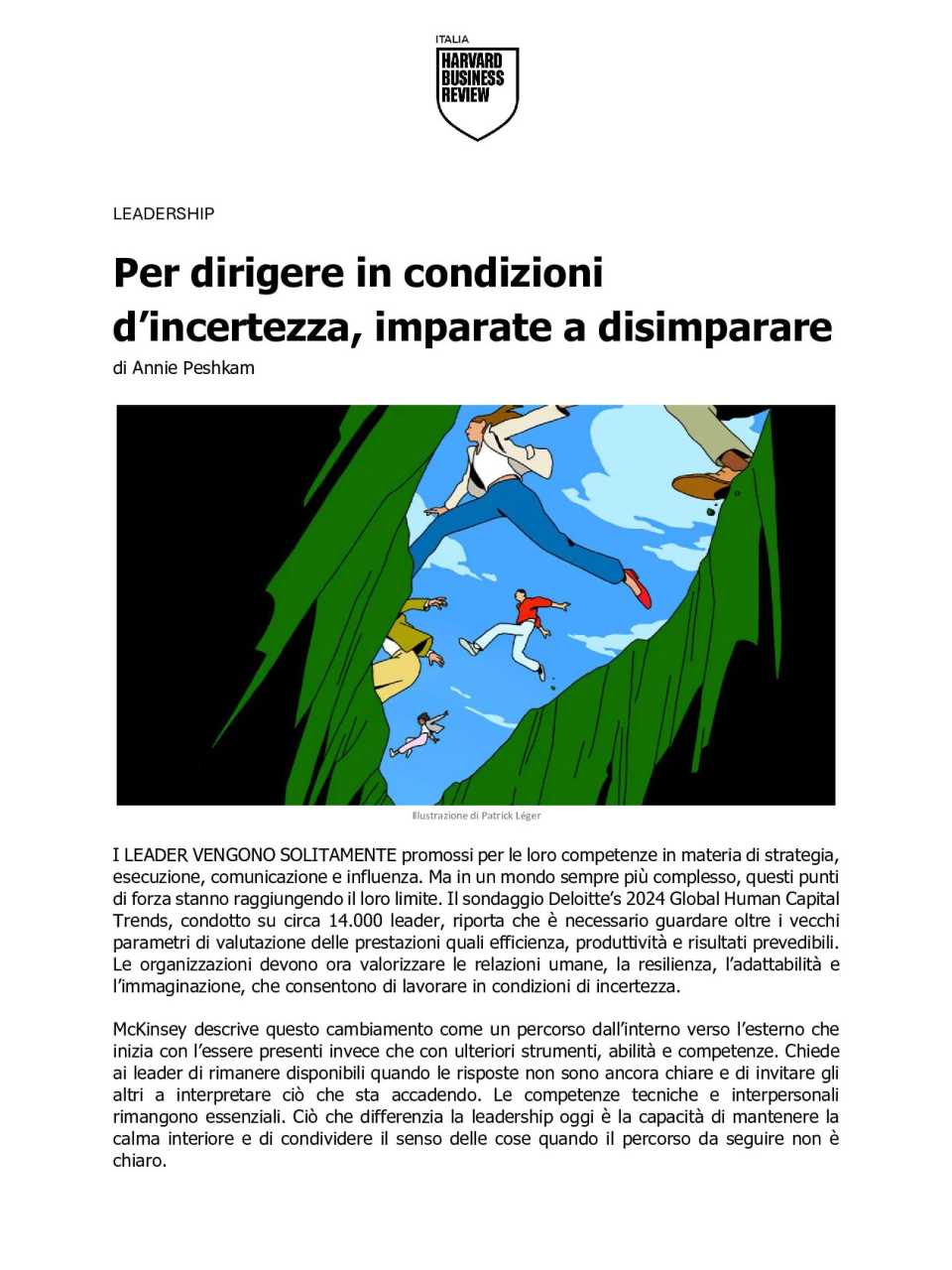 Per dirigere in condizioni d’incertezza, imparate a disimparare