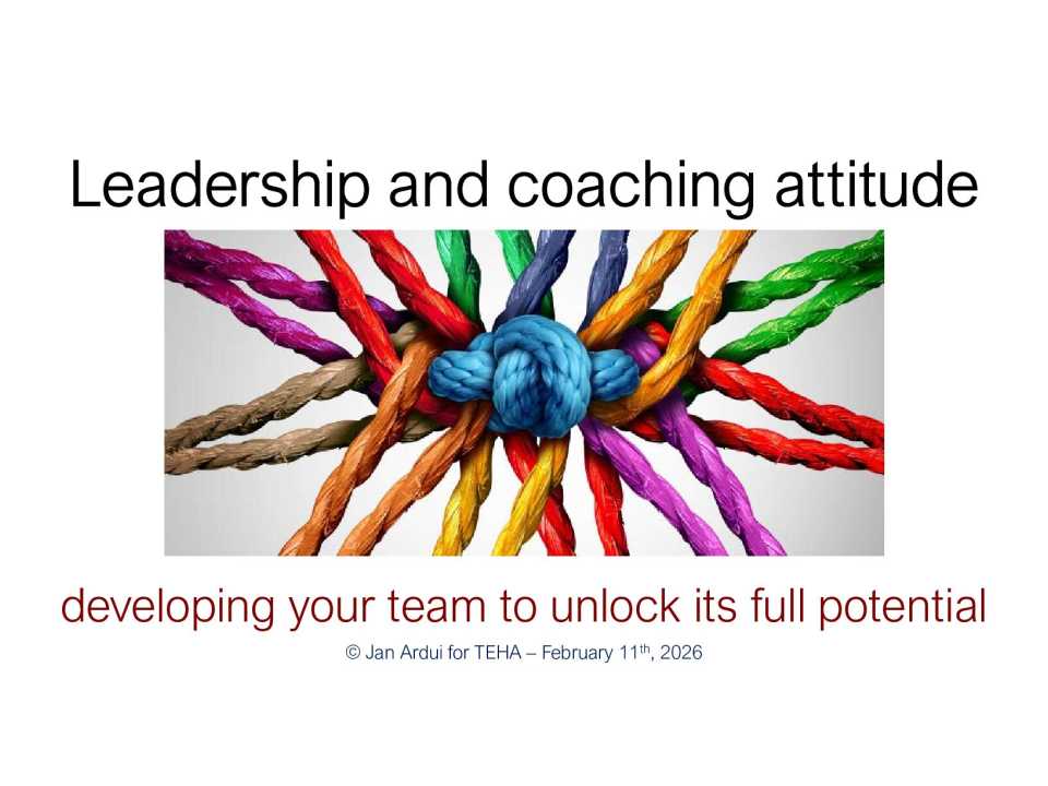 AGGIORNAMENTO PERMANENTEIN PERSON
Leadership and coaching attitude: developing your team to unlock its full potential