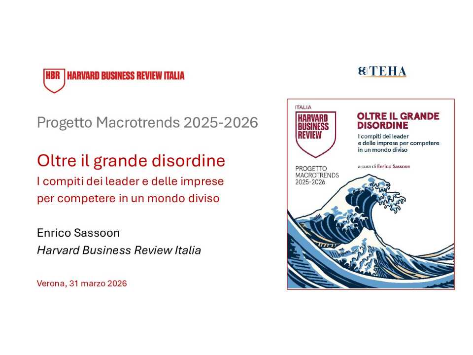 AGGIORNAMENTO PERMANENTEIN PERSON
Networking dinner: exploring the macrotrends shaping 2026