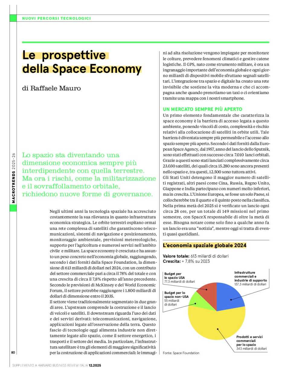 Le  prospettive della Space Economy