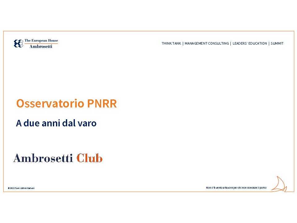 AGGIORNAMENTO PERMANENTEIN PRESENZA E VIA WEB
Anteprima del Workshop
Lo scenario dell’economia e della finanza
