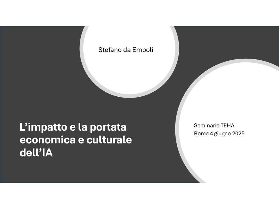 AMBROSETTI MANAGEMENT (*)IN PRESENZA E VIA WEB
IA amica o nemica? Le riflessioni, le competenze e le tecniche per renderla un alleato