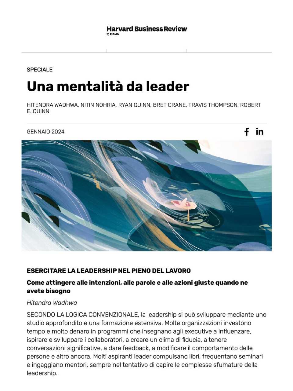 Una mentalità da leader