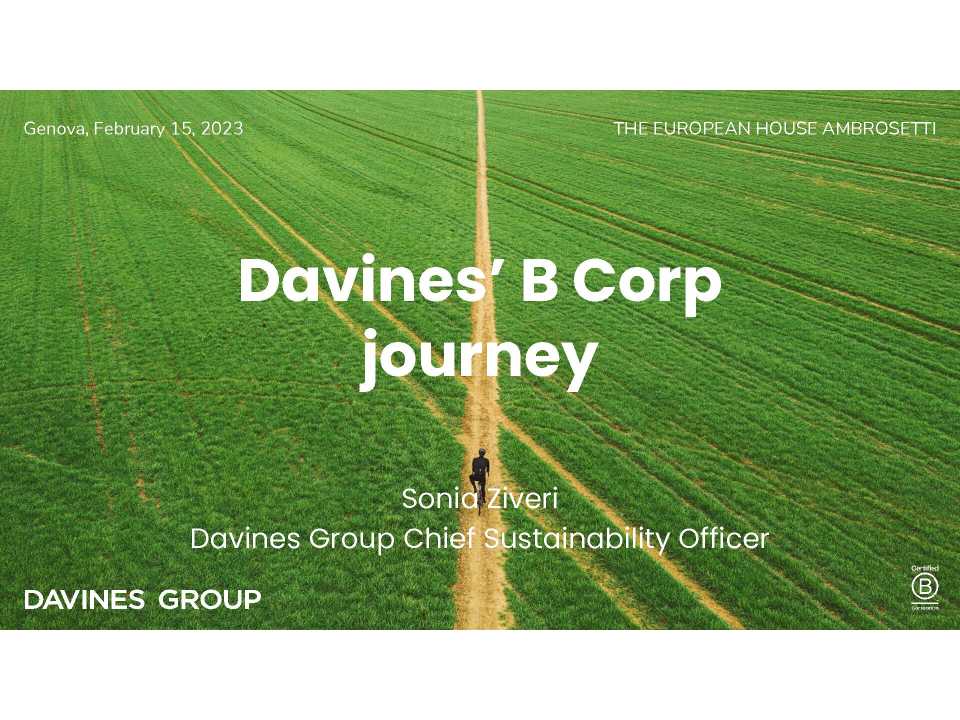 Davines’ B Corp journey