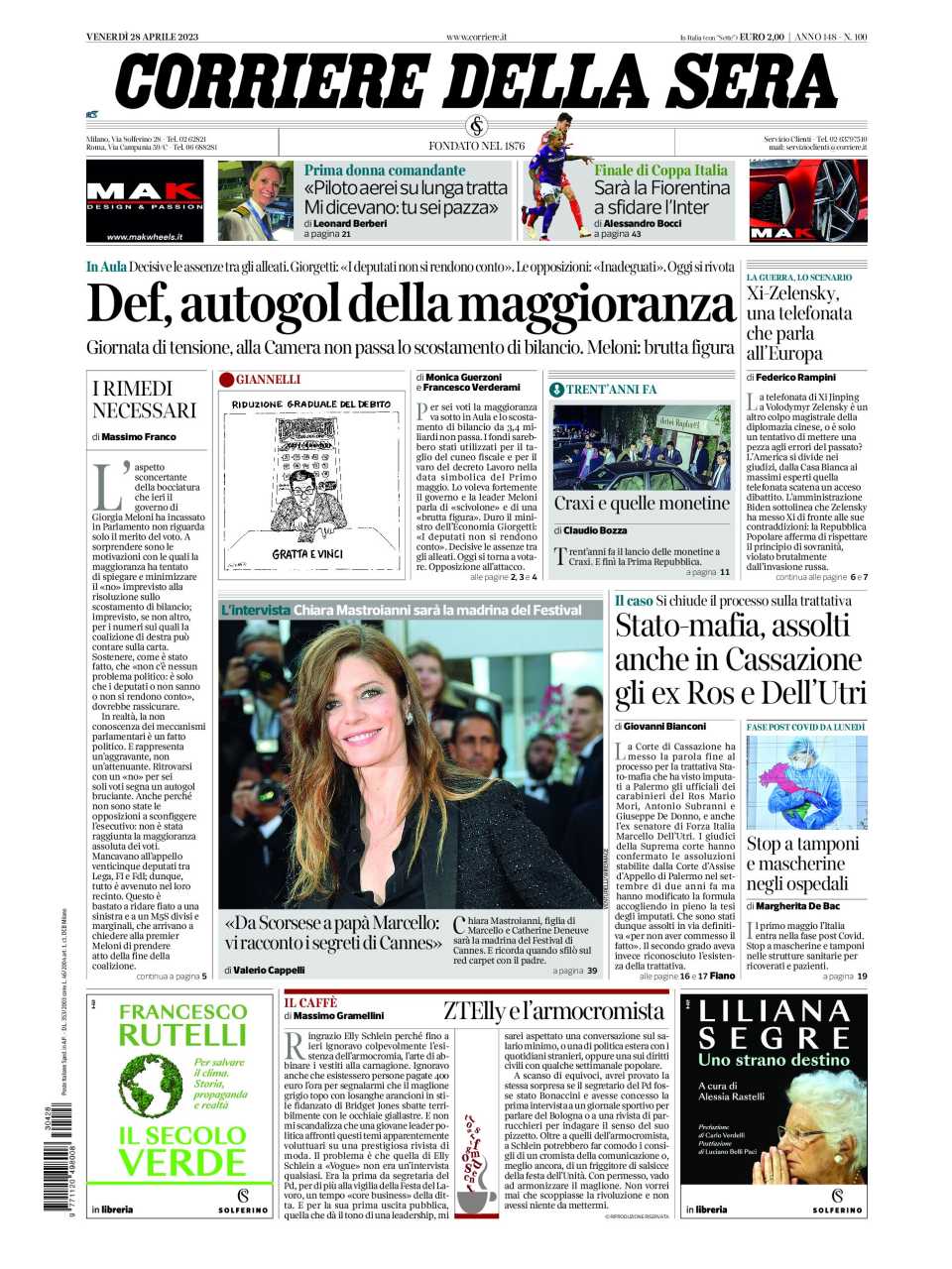 AGGIORNAMENTO PERMANENTEIN PRESENZA E VIA WEB
False apocalissi, vere crisi e un Occidente che sembra smarrito. Riflessioni geopolitiche con Federico Rampini
