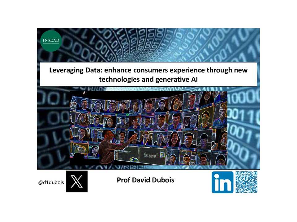 Leveraging Data: enhance consumers experience through new technologies and generative AI